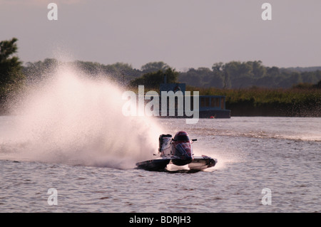 Bateau de Moteur de Course 23-07-09 Large Oulton Suffolk Lowestoft Banque D'Images