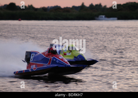 Bateau de Moteur de Course 23-07-09 Large Oulton Suffolk Lowestoft Banque D'Images