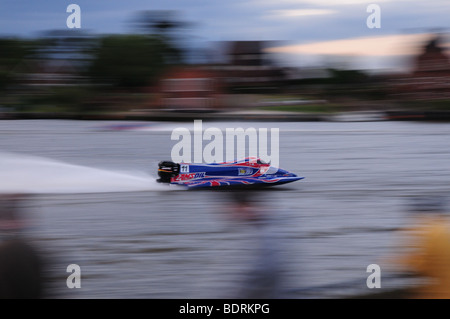 Bateau de Moteur de Course 23-07-09 Large Oulton Suffolk Lowestoft Banque D'Images