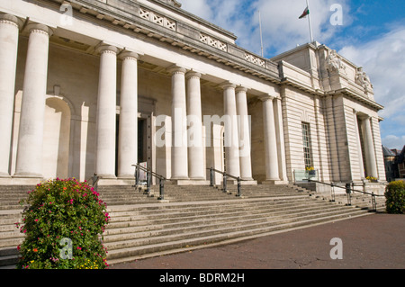 Musée National du Pays de Galles dans le Centre Civique Cathays Park Cardiff Banque D'Images