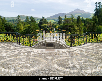 Maison et Jardins de Powerscourt Estate, près de Enniskerry, dans le comté de Wicklow, Irleand Banque D'Images