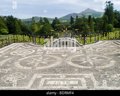 Maison et Jardins de Powerscourt Estate, près de Enniskerry, dans le comté de Wicklow, Irleand Banque D'Images