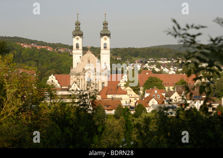 La cathédrale baroque de Zwiefalten, Jura souabe, Bade-Wurtemberg, Allemagne, Europe Banque D'Images