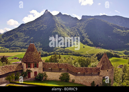 Le château de Gruyères, Suisse Banque D'Images