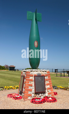 Royaume-uni, Angleterre, Norfolk, Mundesley, front de mer, le Royal Engineers Bomb Disposal memorial Banque D'Images