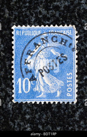 Republique francaise timbre 10c Banque D'Images