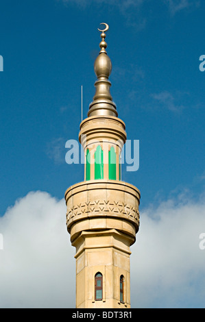 Mosquée de Wolverhampton et son minaret towers sur une journée ensoleillée Banque D'Images