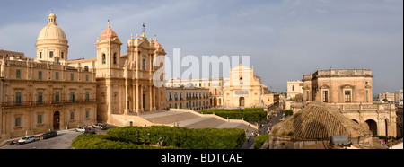 Restauré cathédrale baroque de San Nicolo - Noto, Sicile Banque D'Images