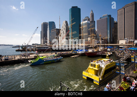 South Street Seaport, Manhattan, New York City, États-Unis d'Amérique Banque D'Images