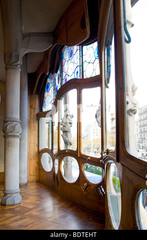 Casa Batllo, conçu par Antoni Gaudi, à Barcelone, Espagne. Banque D'Images