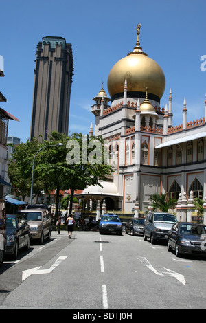 La mosquée Masjid sultan, Kampong Glam, la ville de Singapour Banque D'Images