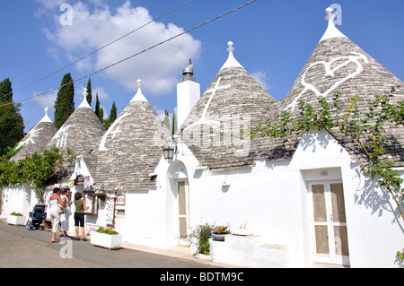 Les Trulli d'Alberobello, Alberobello, Bari Province, Région des Pouilles, Italie Banque D'Images