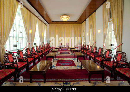 Salle de réunion au Palais de la réunification à Saigon Banque D'Images