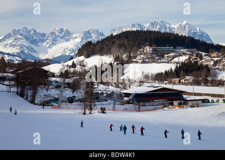 Kitzbuhel et la "Wilder Kaiser", Tirol, Autriche Banque D'Images