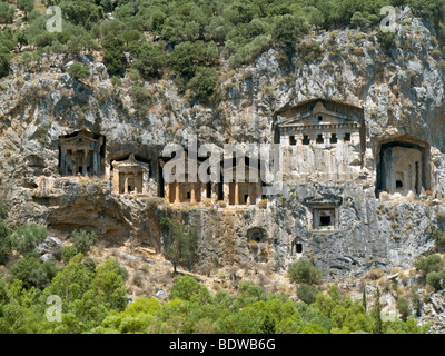 Des tombes lyciennes, Dalyan Banque D'Images