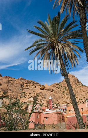 Le village berbère de l'IDRN dans l'Anti Atlas, Maroc Banque D'Images