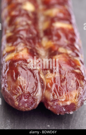 Saucisses de porc chinois préservés. Banque D'Images