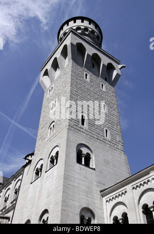 Tour de Schloss Neuschwanstein castle à Füssen, en Bavière, Allemagne, Europe Banque D'Images