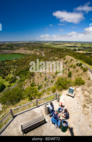 Vue depuis la Tour du Centenaire, Mt Gambier, Australie du Sud Banque D'Images