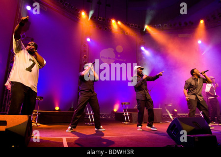 Les États-Unis bande a cappella 7 Naturellement live at the Blue Balls Festival dans la salle de concert du KKL de Lucerne, lieu Switzerla Banque D'Images