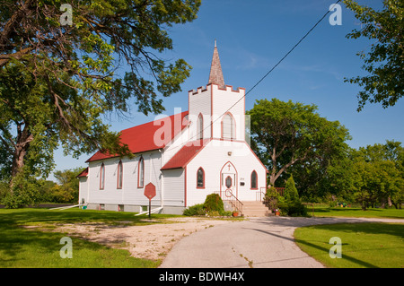 L'église anglicane Saint Paul's à Middlechurch, près de Winnipeg, Manitoba, Canada. Banque D'Images