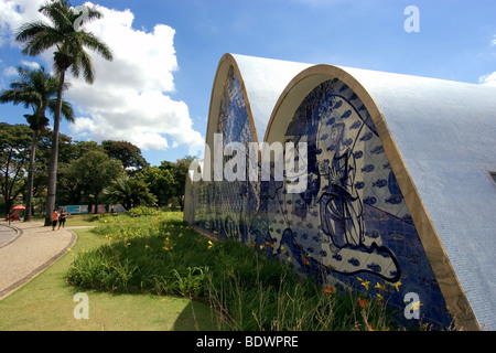L'église de Pampulha, Belo Horizonte, Minas Gerais, Brésil Banque D'Images