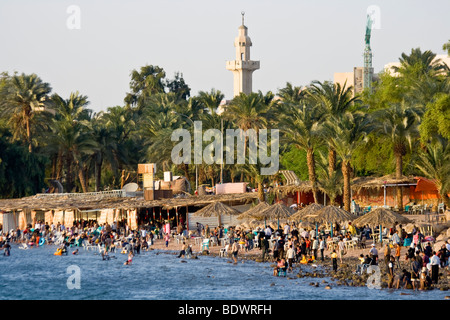 Plage à Aqaba Jordanie Banque D'Images