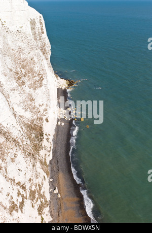 Les Falaises Blanches, Langdon falaises, Dover, Kent, UK Banque D'Images