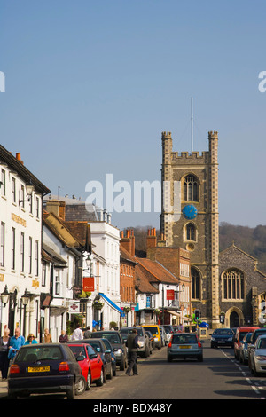 HART Street avec St Mary The Virgin Church, Henley-on-Thames, Oxfordshire, Angleterre, Royaume-Uni, Europe Banque D'Images