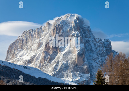 Sassolungo mountain (3181m), Val Gardena, Dolomites, Tyrol du Sud, Italie, Trentin-Haut-Adige Banque D'Images