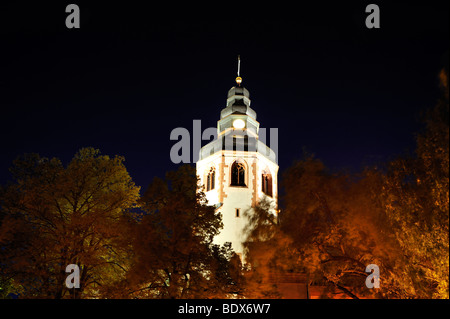 Tour de la Sankt Martinskirche Eglise Saint-Martin, Ettlingen, Forêt Noire, Bade-Wurtemberg, Allemagne, Europe Banque D'Images