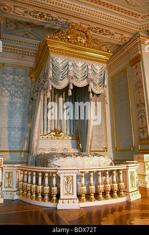 Chambre à coucher dans le Grand Palais Gatchina Gatchina en ville, Saint-Pétersbourg, Russie Banque D'Images