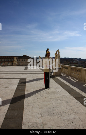 L'Italien garde d'honneur au Quirinal, le palais présidentiel italien, Rome. Banque D'Images