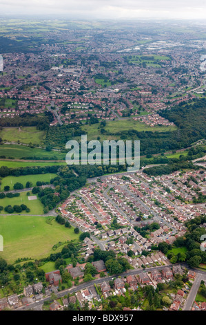 L'étalement urbain sur le bord de la campagne. Yorkshire - UK Banque D'Images