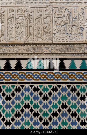 L'Alcazar, palais royal d'Arabie, carrelage, mosaïque, Barrio Santa Cruz, Séville, Andalousie, Espagne, Europe Banque D'Images