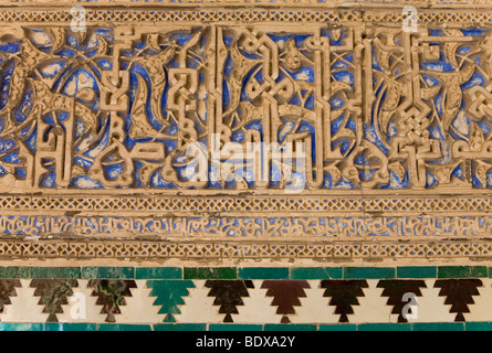 L'Alcazar, palais royal d'Arabie, carrelage, mosaïque, Barrio Santa Cruz, Séville, Andalousie, Espagne, Europe Banque D'Images