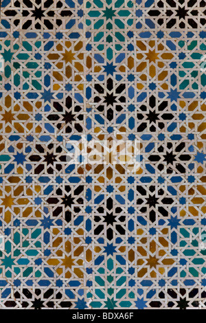 L'Alcazar, palais royal d'Arabie, carrelage, mosaïque, Barrio Santa Cruz, Séville, Andalousie, Espagne, Europe Banque D'Images