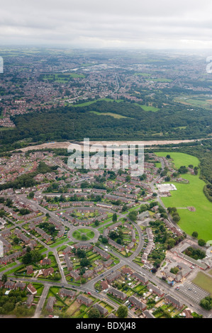 L'étalement urbain sur le bord de la campagne. Yorkshire - UK Banque D'Images