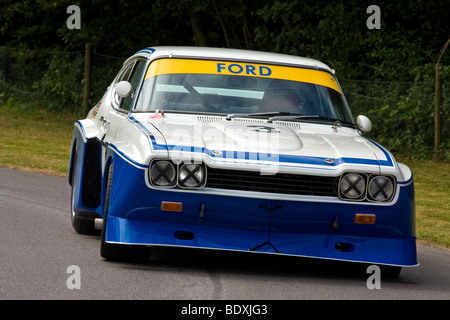 1973 Ford Capri RS 'Cologne' de voitures de tourisme avec chauffeur Jochen Mass à Goodwood Festival of Speed, Sussex, UK. Banque D'Images