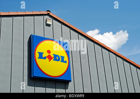 Supermarché discount Lidl, Logo Banque D'Images