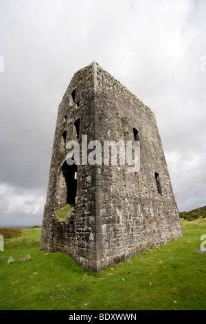 L'arbre de la chambre de pompage Bellingham Papule Jenkin Mine, larbins Cornwall Banque D'Images