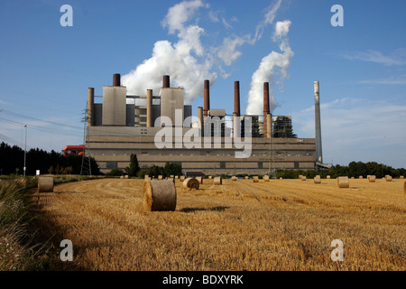 Centrale électrique au lignite, Juechen, Nordrhein-Westfalen, Germany, Europe Banque D'Images