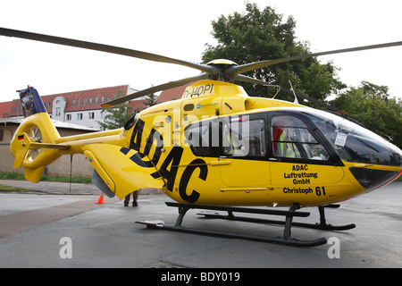 Hélicoptère de sauvetage de l'Association Automobile allemande ADAC Banque D'Images