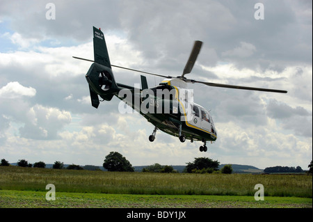 La fierté de Cumbria Grand Nord Air Ambulance GNAA est brouillé de base il Langwathby. Banque D'Images