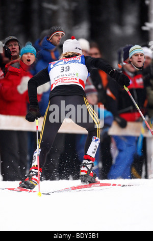 Claudia Kuenzel, women's national allemand de l'équipe de cross-country, Tour de ski, Oberhof 2009, Thuringe, Allemagne, Europe Banque D'Images