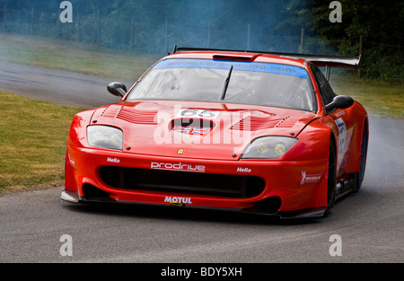 2003 Ferrari 550 Maranello Prodrive préparé GTS sur la course à Goodwood Festival of Speed, Sussex, UK. Banque D'Images