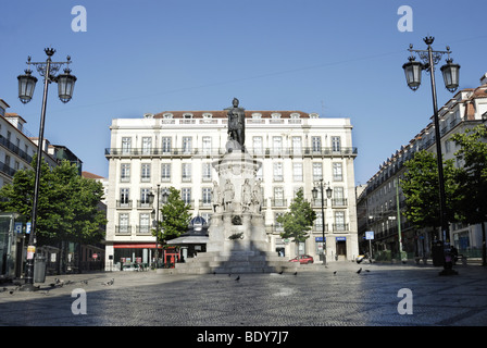 Praca Luis de Camoes square, Chiado, Lisbonne, Portugal, Europe Banque D'Images