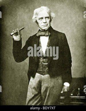 MICHAEL FARADAY chimiste et physicien anglais (1791-1867) Banque D'Images