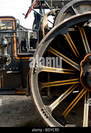 La roue d'un moteur de traction à un pays dans l'Essex. Banque D'Images