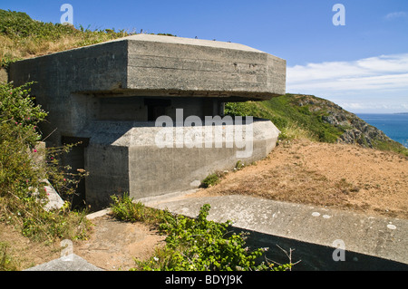 dh Jerbourg point ST MARTIN GUERNESEY Allemand 2e Guerre mondiale mise en place d'armes à feu en béton fortifications de pillodbox les îles occupées par les nazis la gonnerie Banque D'Images